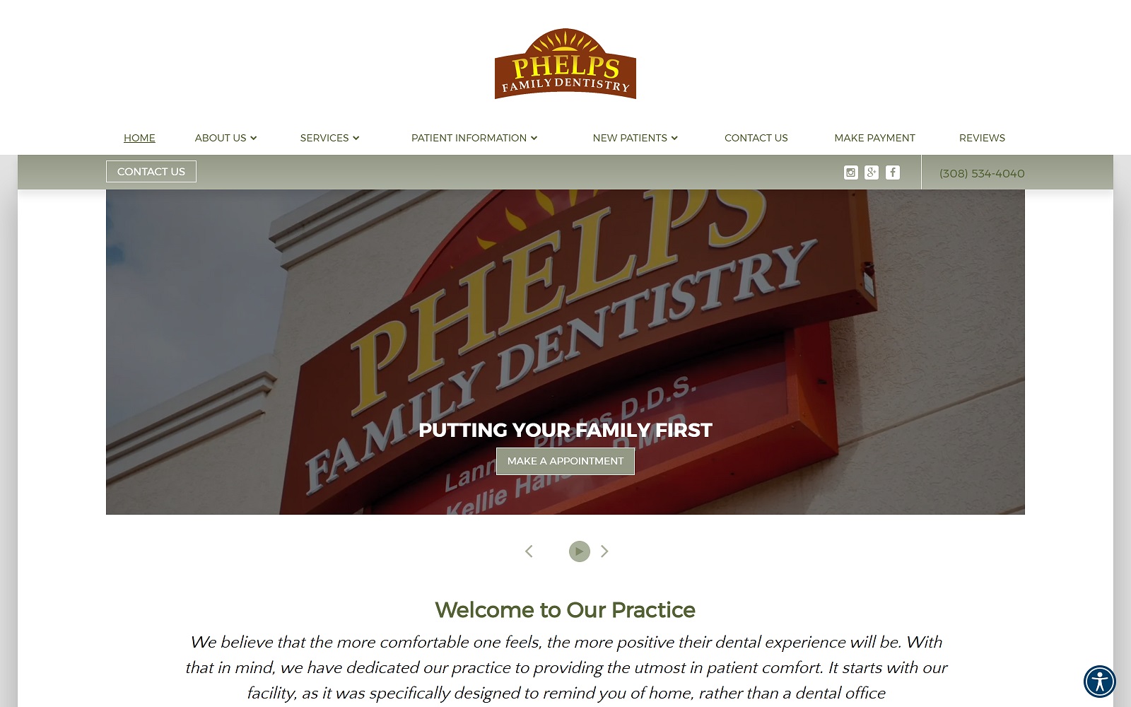 phelpsdds.com screenshot