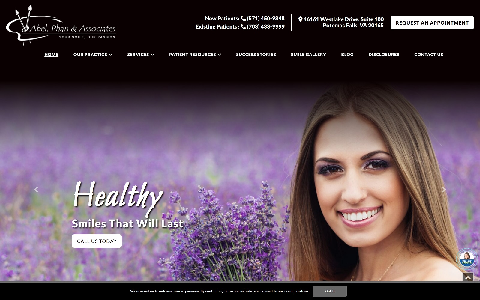 potomacfallsdentist.com screenshot