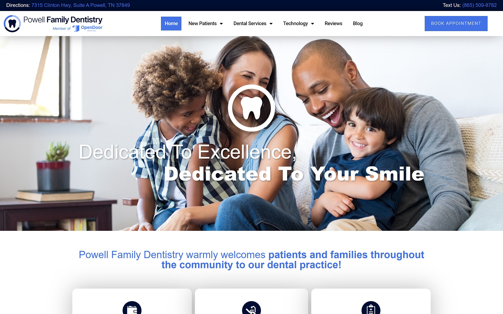 powelltnfamilydentist.com screenshot