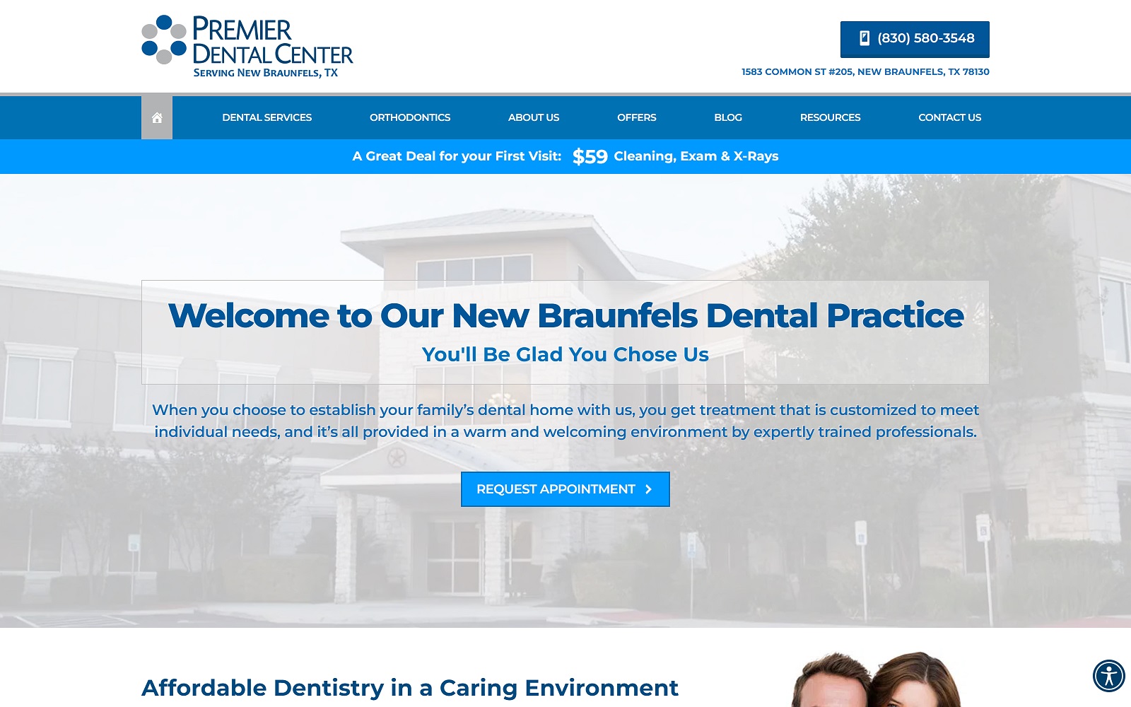 premierdentalnb.com screenshot