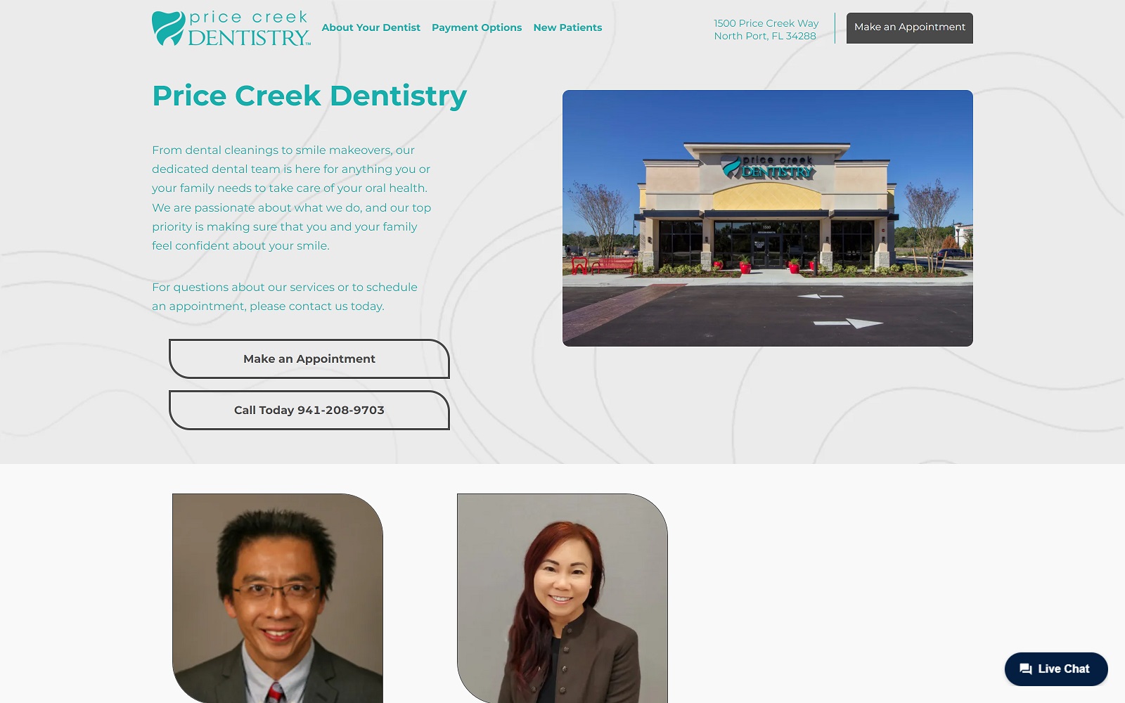 pricecreekdentistry.com screenshot