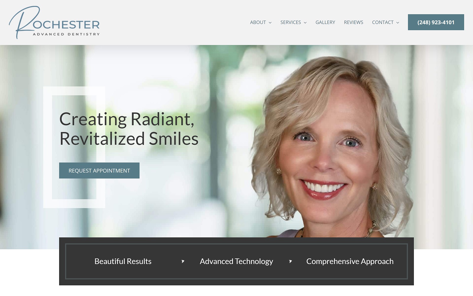 rochesteradvanceddentistry.com screenshot