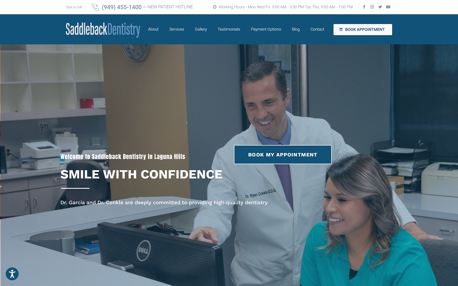 saddlebackdentistry.com screenshot