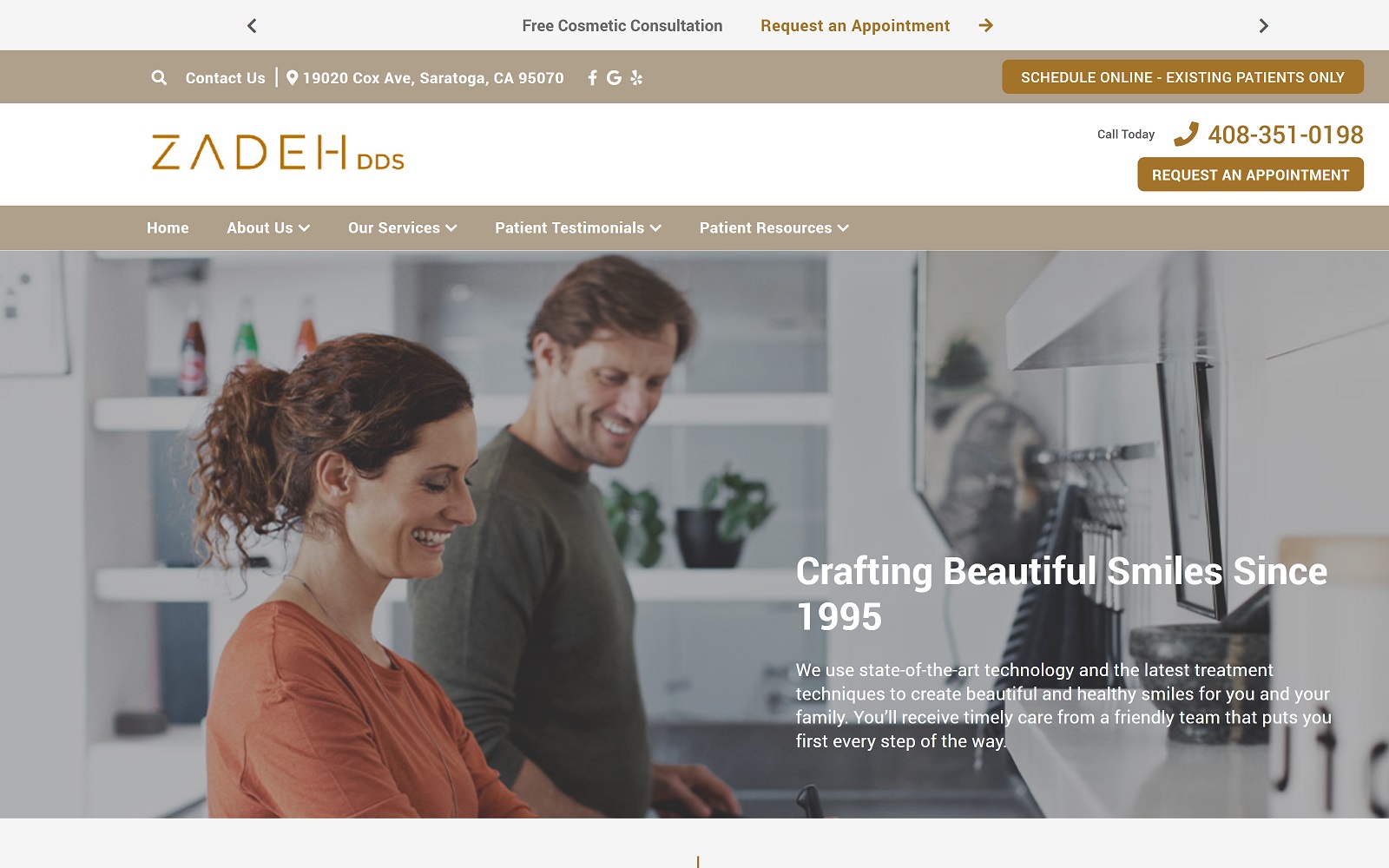 saratogadentalcare.com screenshot