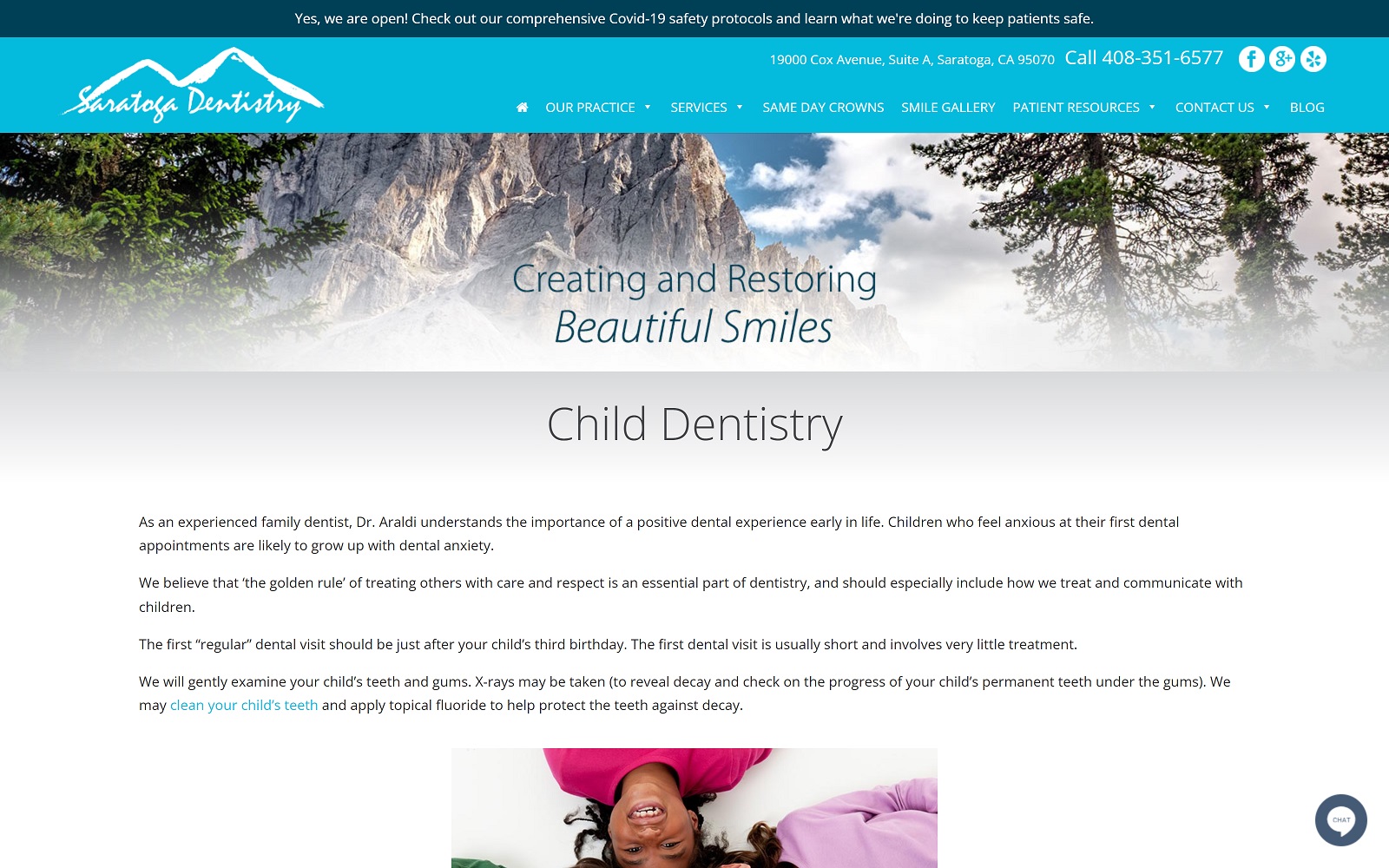 saratogadentistry.com_services_child-dentistry screenshot