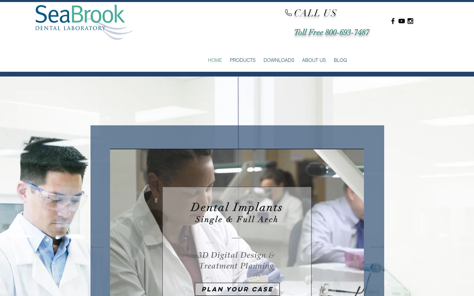 seabrookdentallab.com screenshot