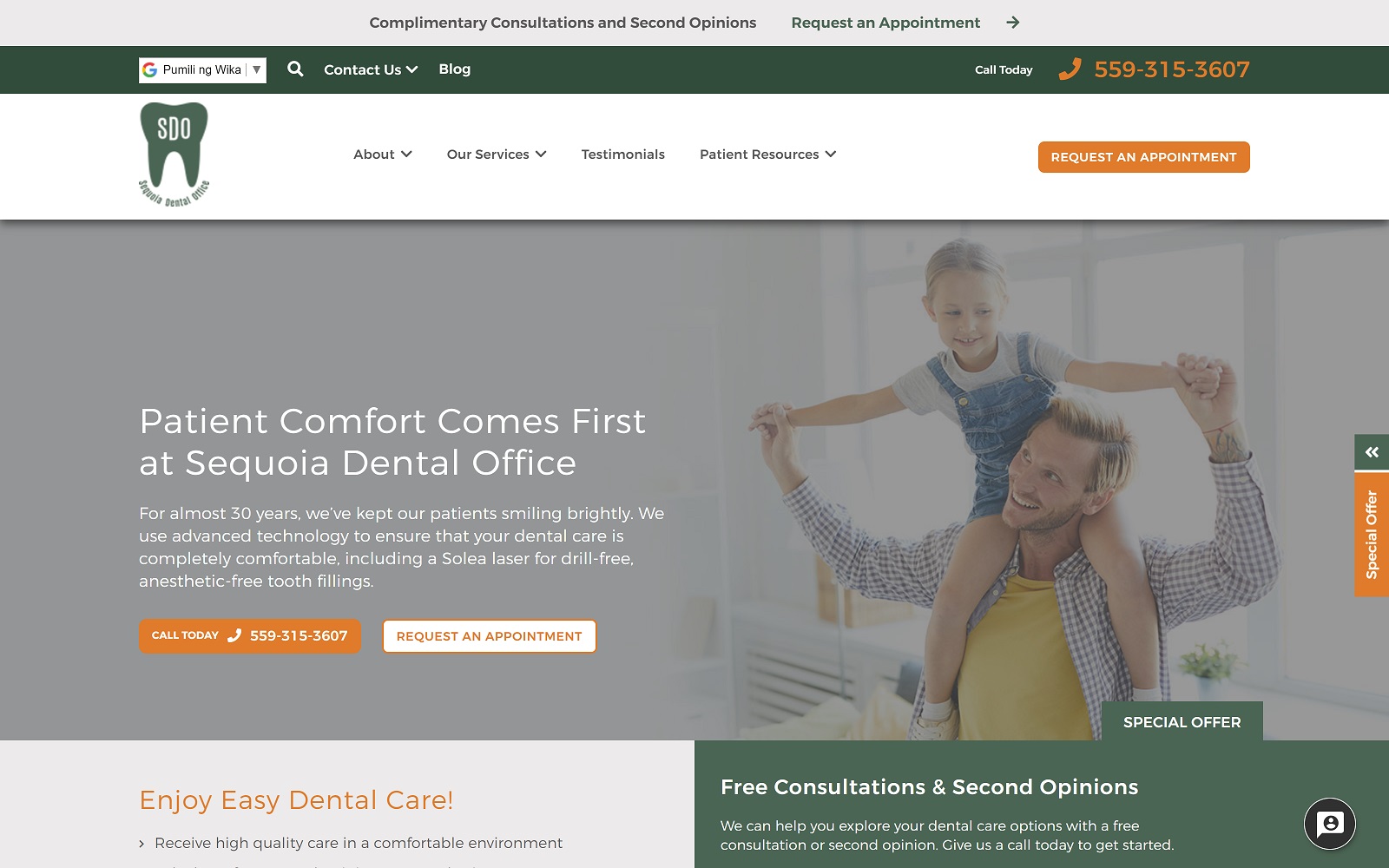 sequoiadental.com screenshot