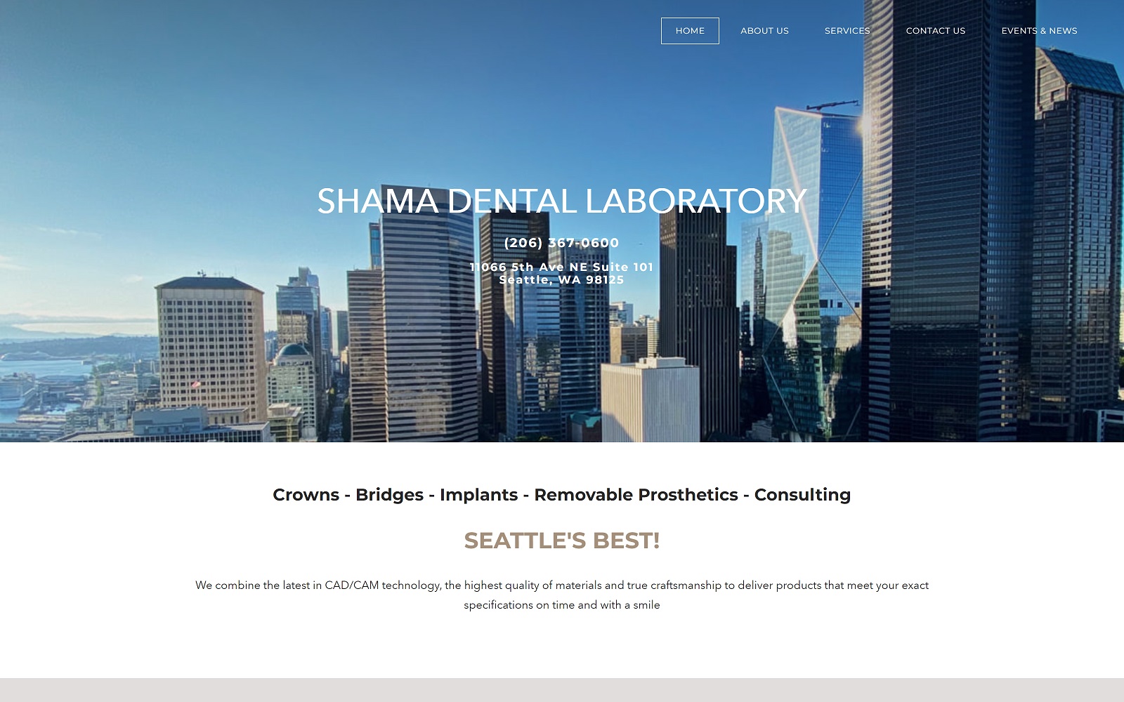 shamadentallab.com screenshot