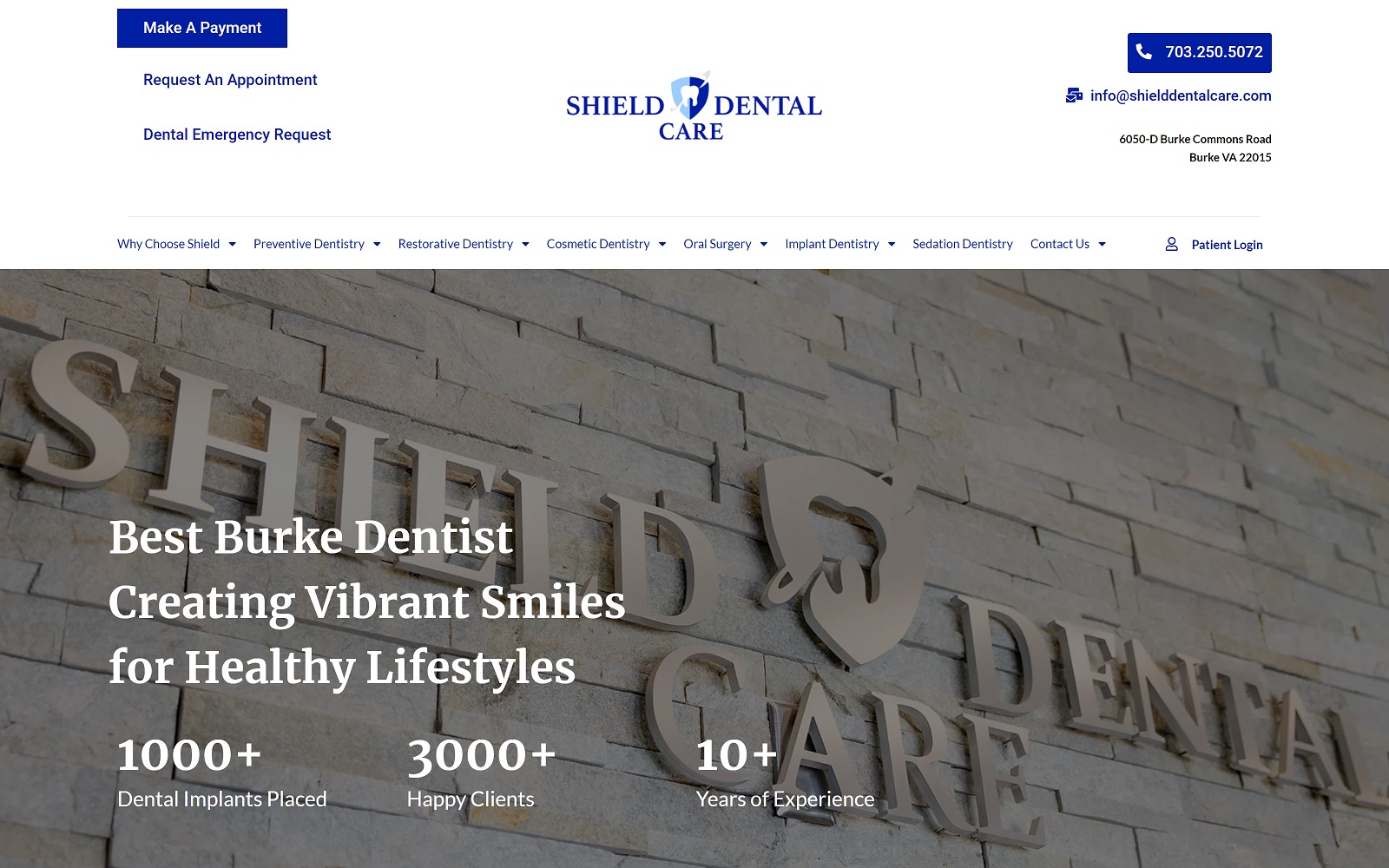 shielddentalcare.com screenshot