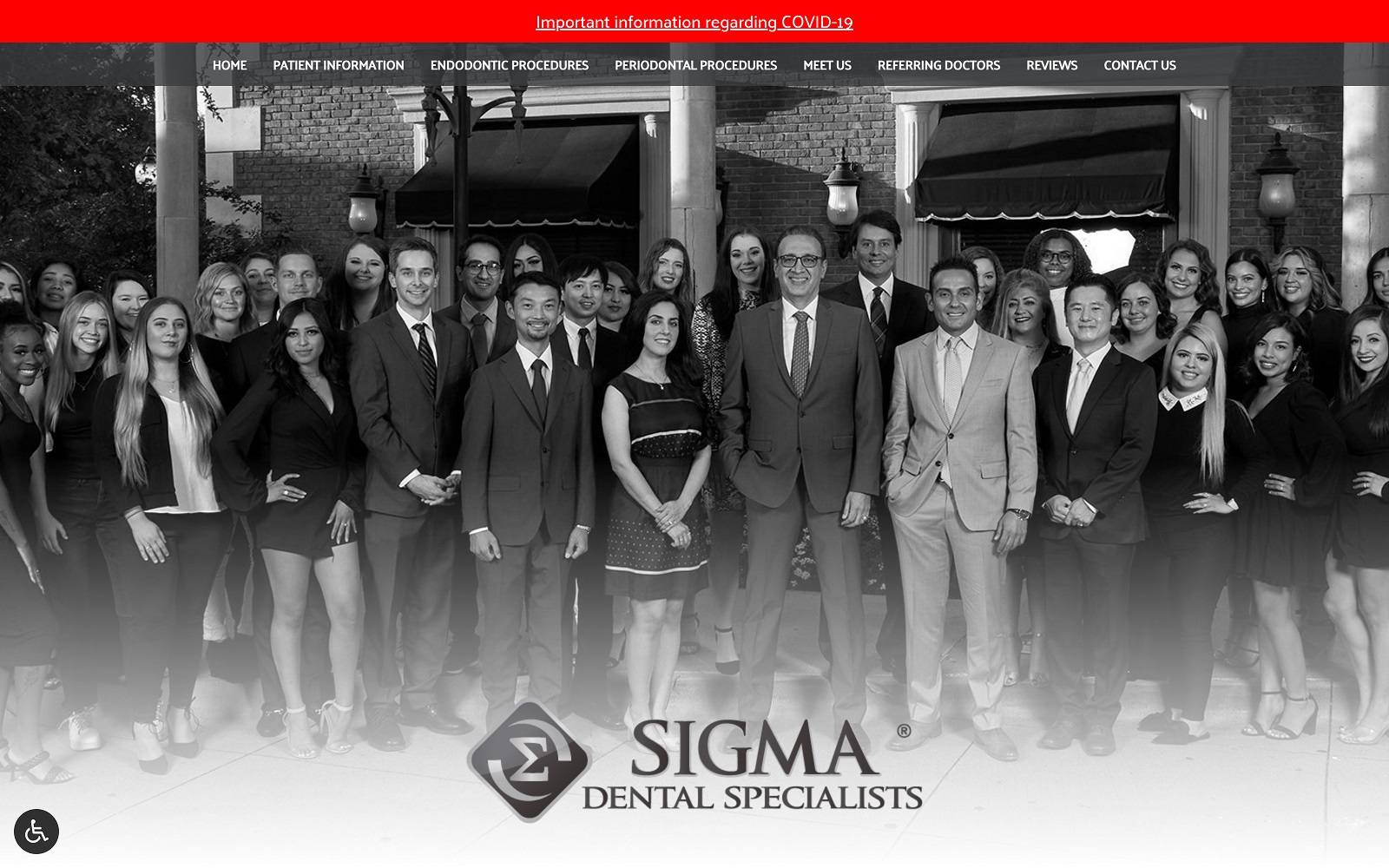 sigmadentalspecialists.com screenshot