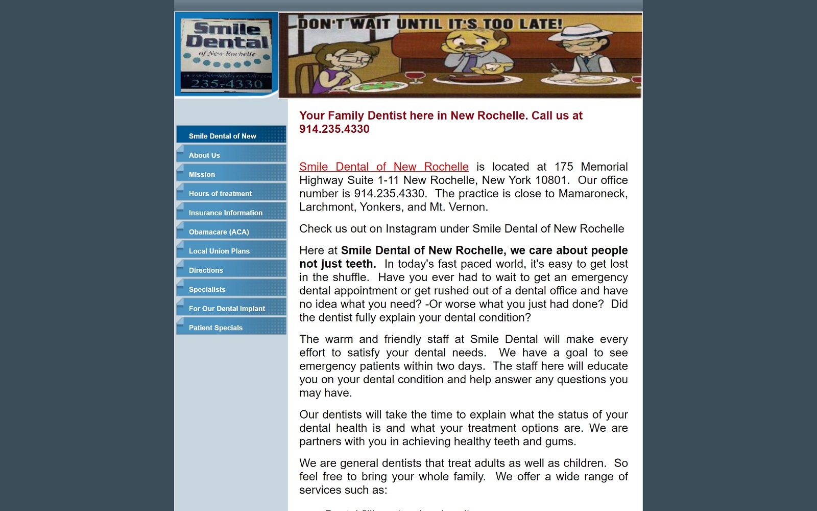 smiledentalofnewrochelle.com screenshot