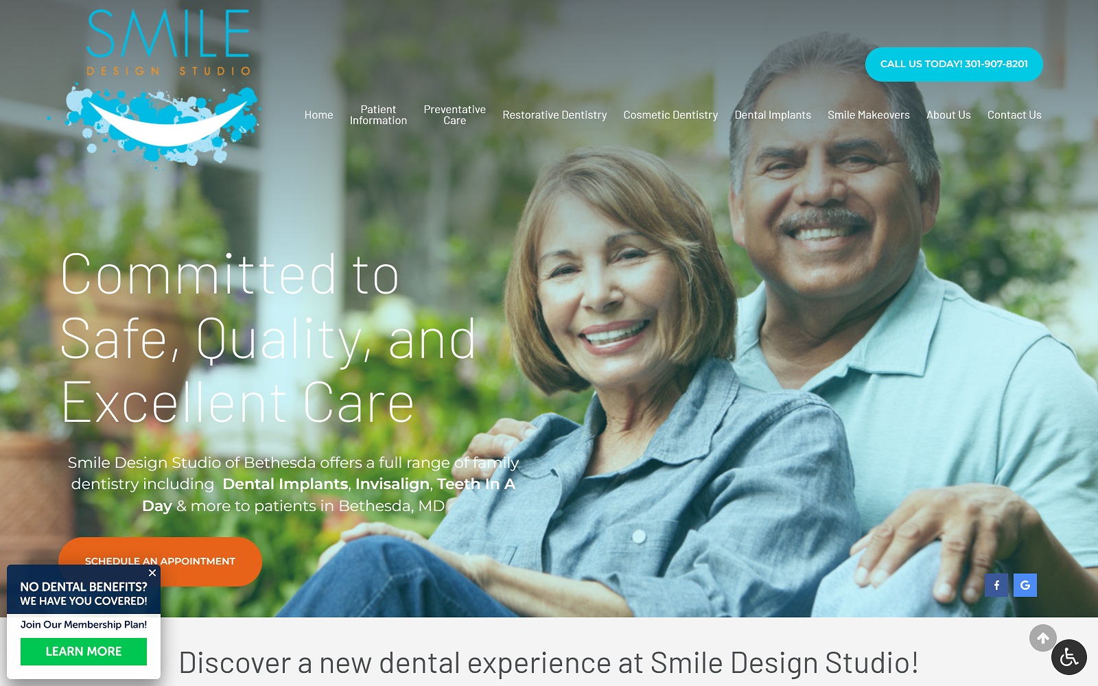 smiledesignstudioofbethesda.com screenshot