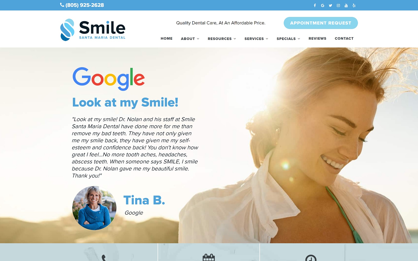 smilesantamaria.com screenshot