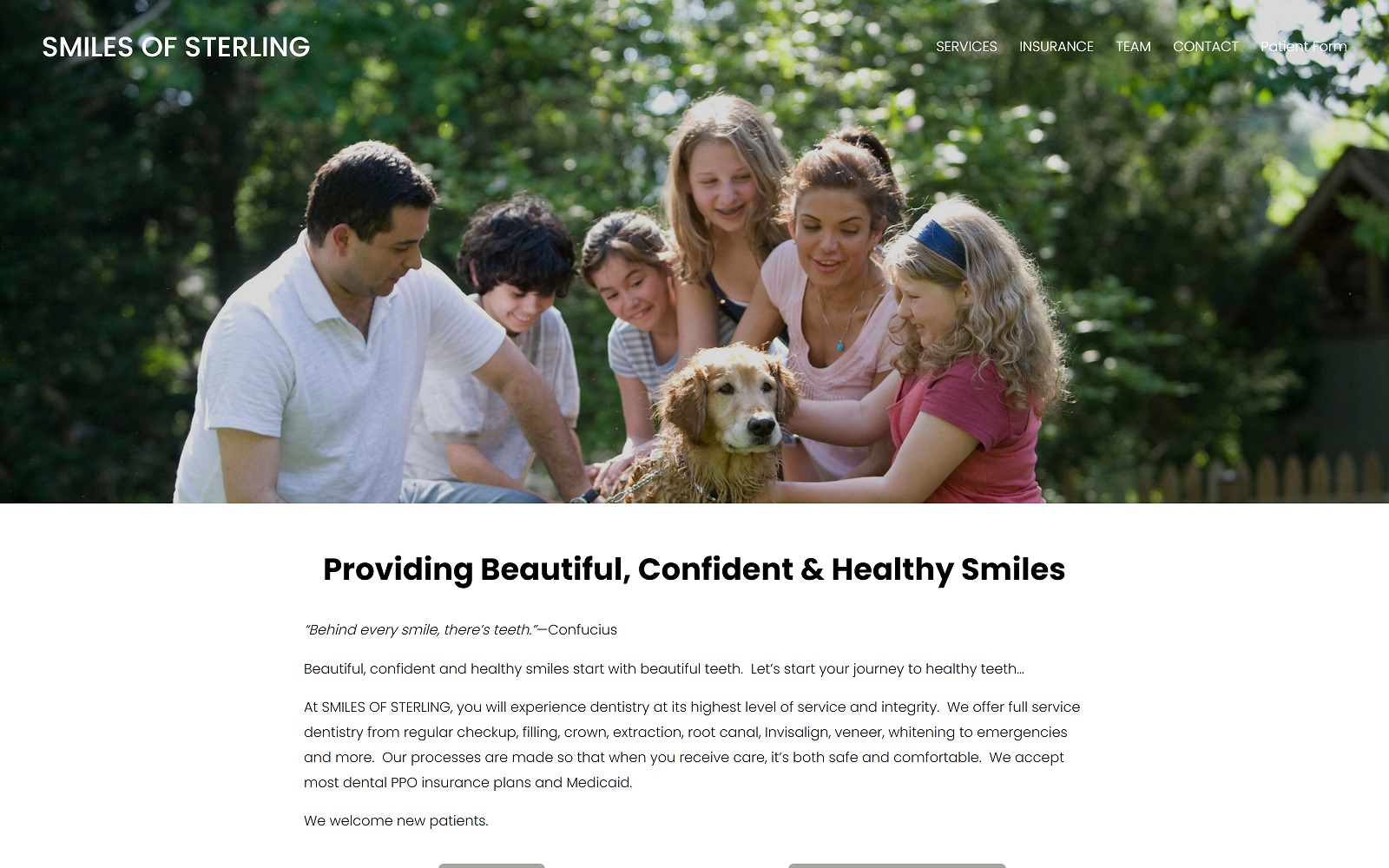 smilesofsterling.com screenshot