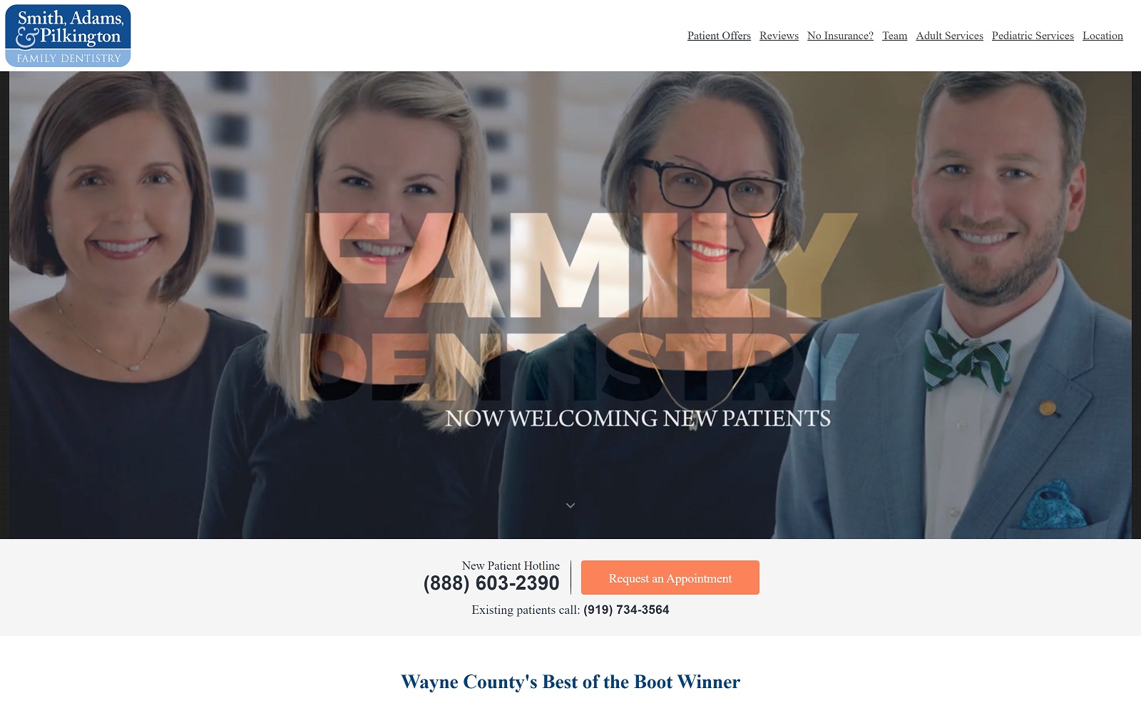 smithandadamsdental.com screenshot