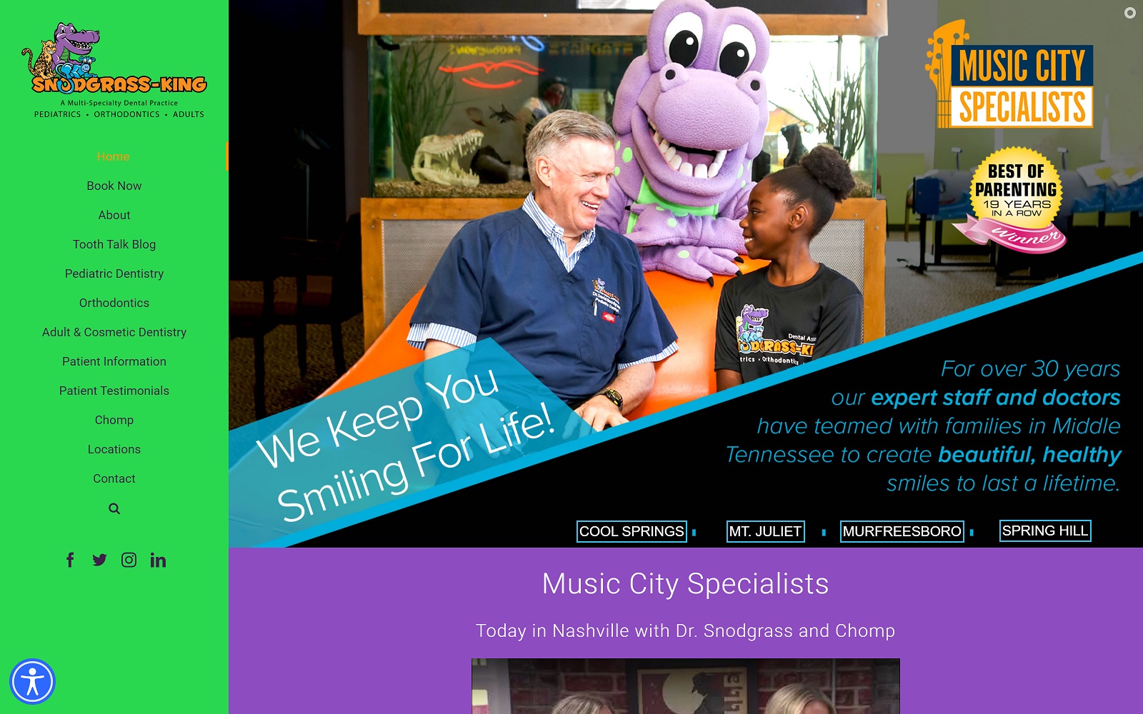snodgrassking.com screenshot