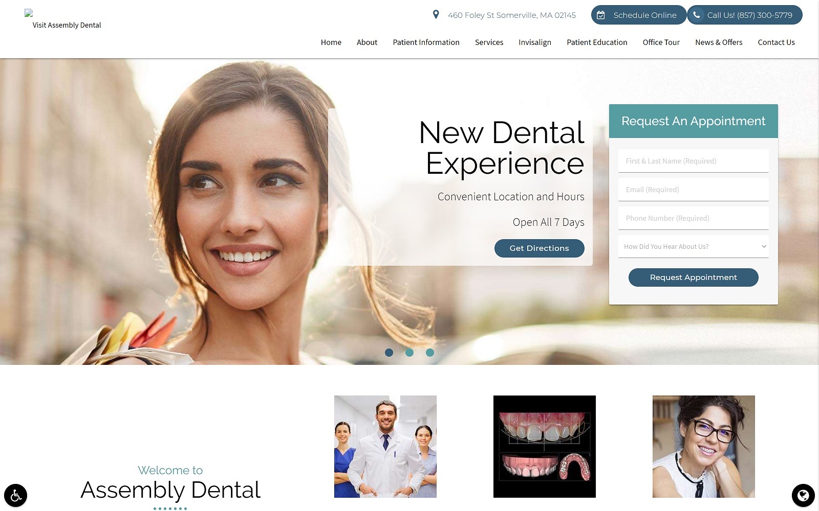 somervilledentist.com screenshot