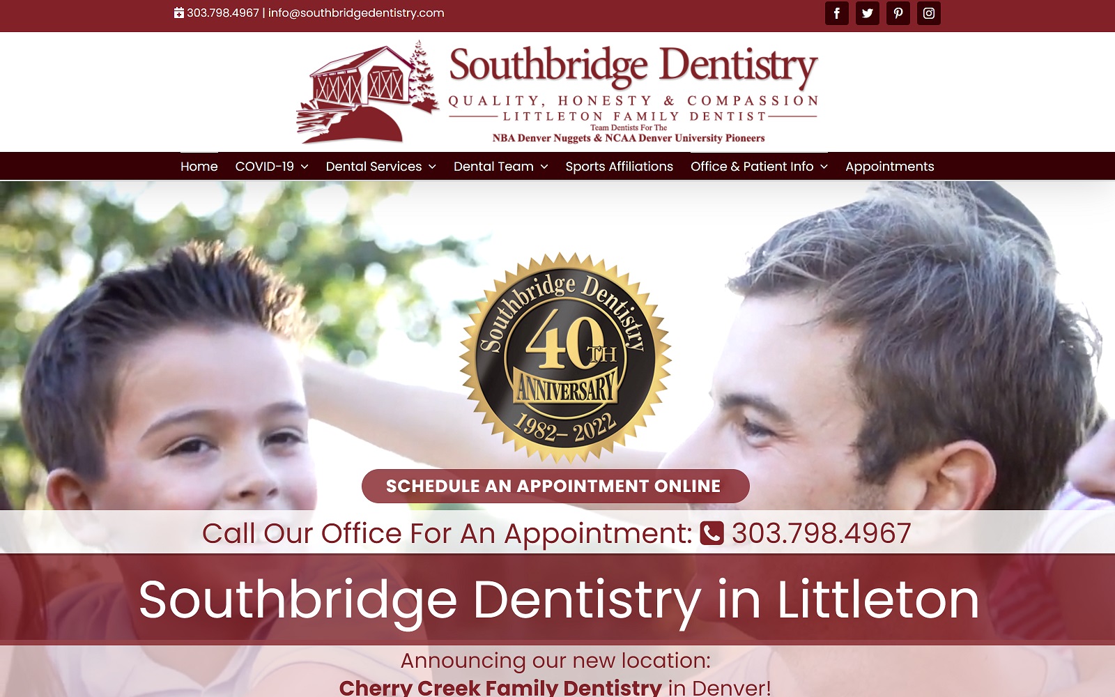 southbridgedentistry.com screenshot
