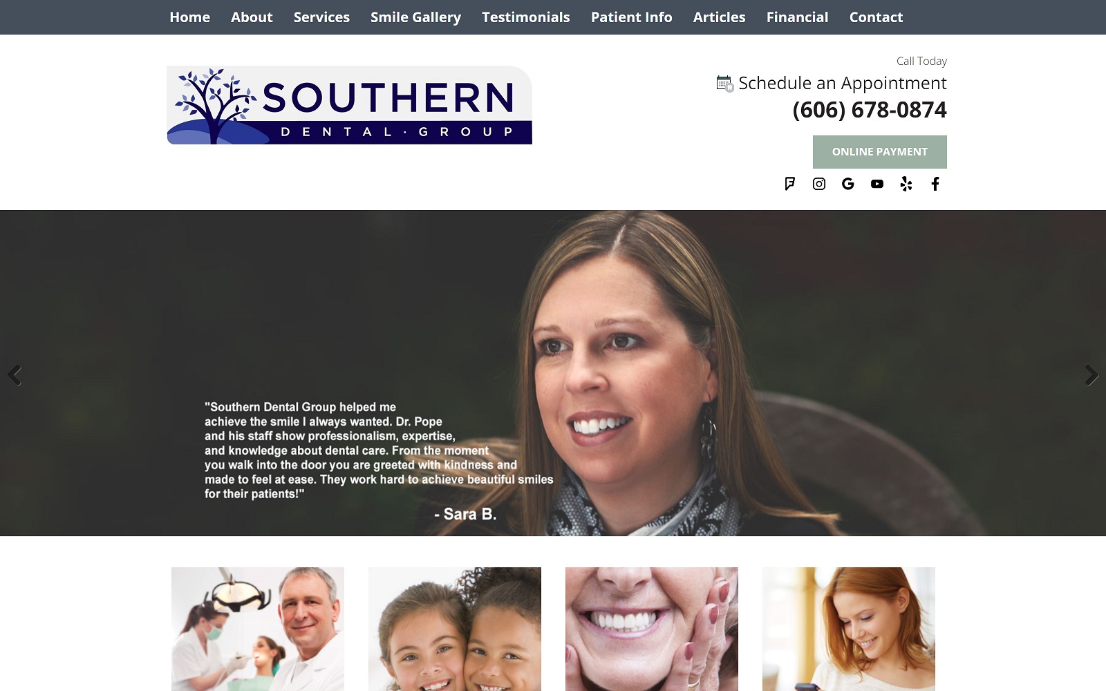 southerndentalgroup.net screenshot
