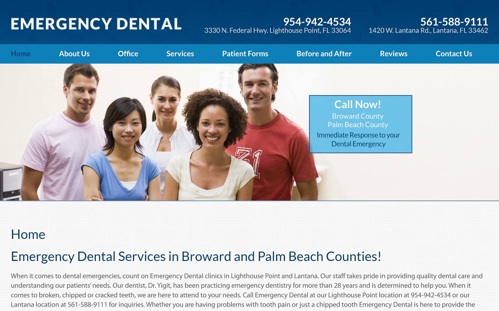southfloridaemergencydental.com screenshot