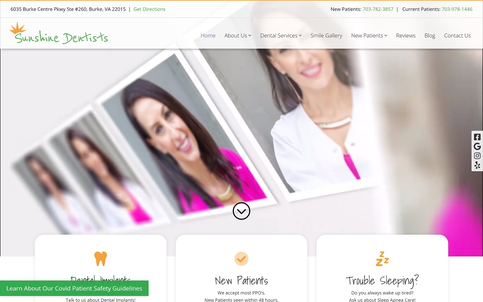 sunshinedentists.com screenshot