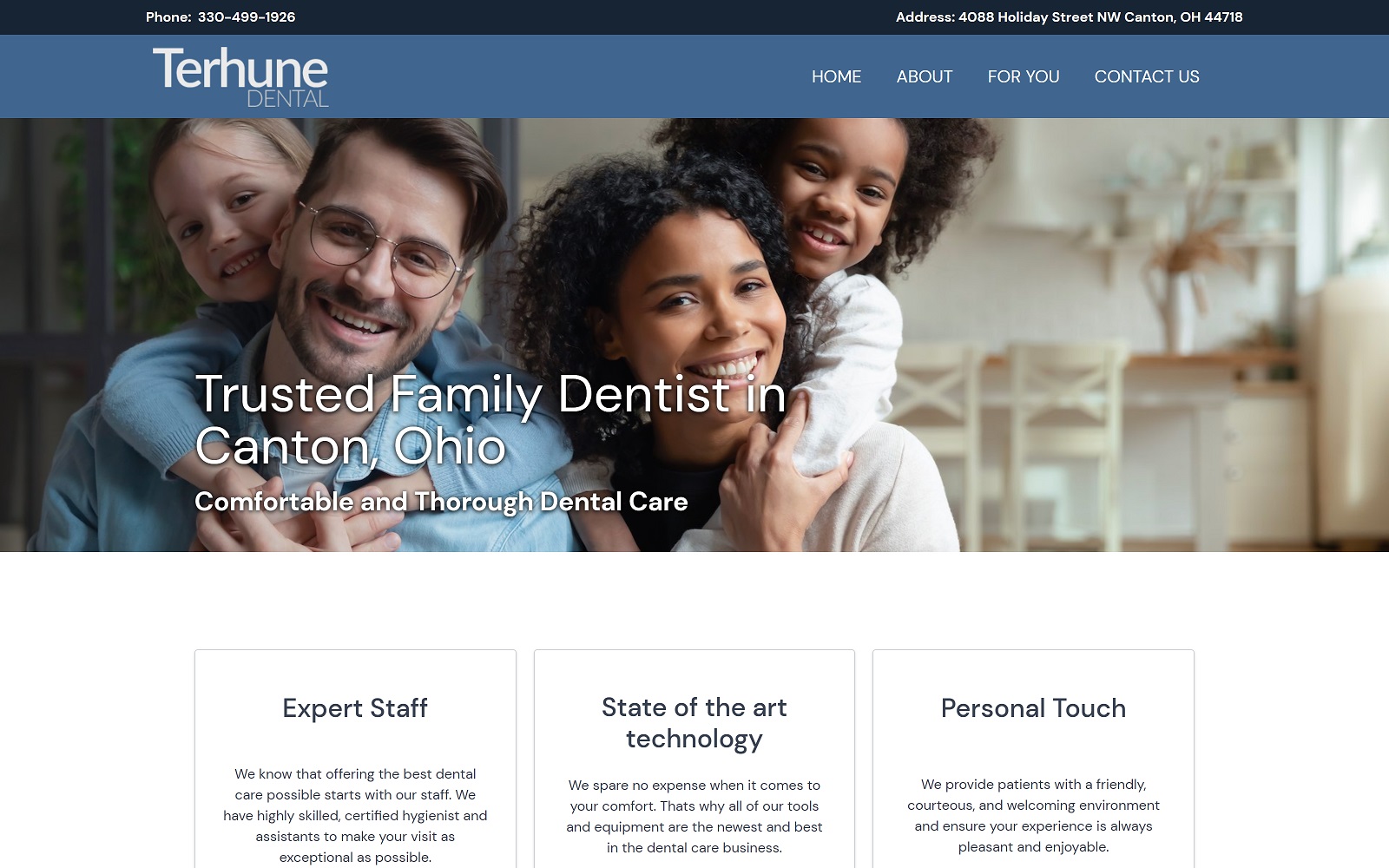 terhunedental.com screenshot