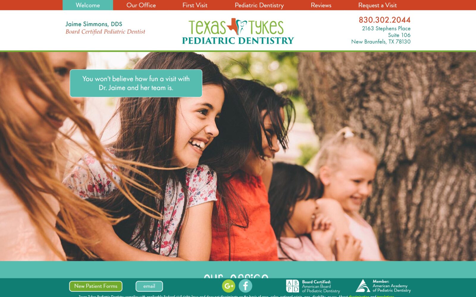 texastykespediatricdentistry.com screenshot
