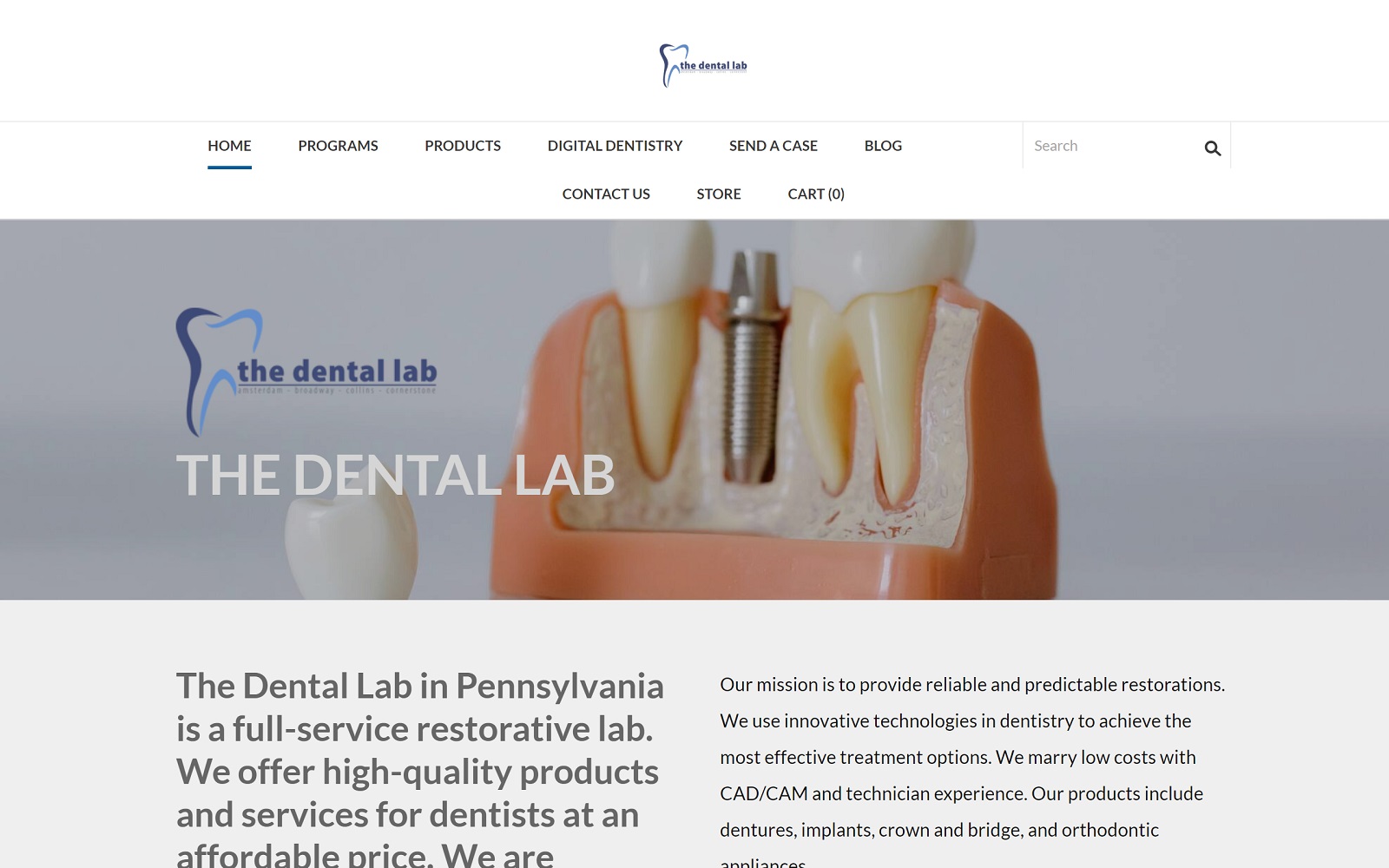thedentallab.net screenshot