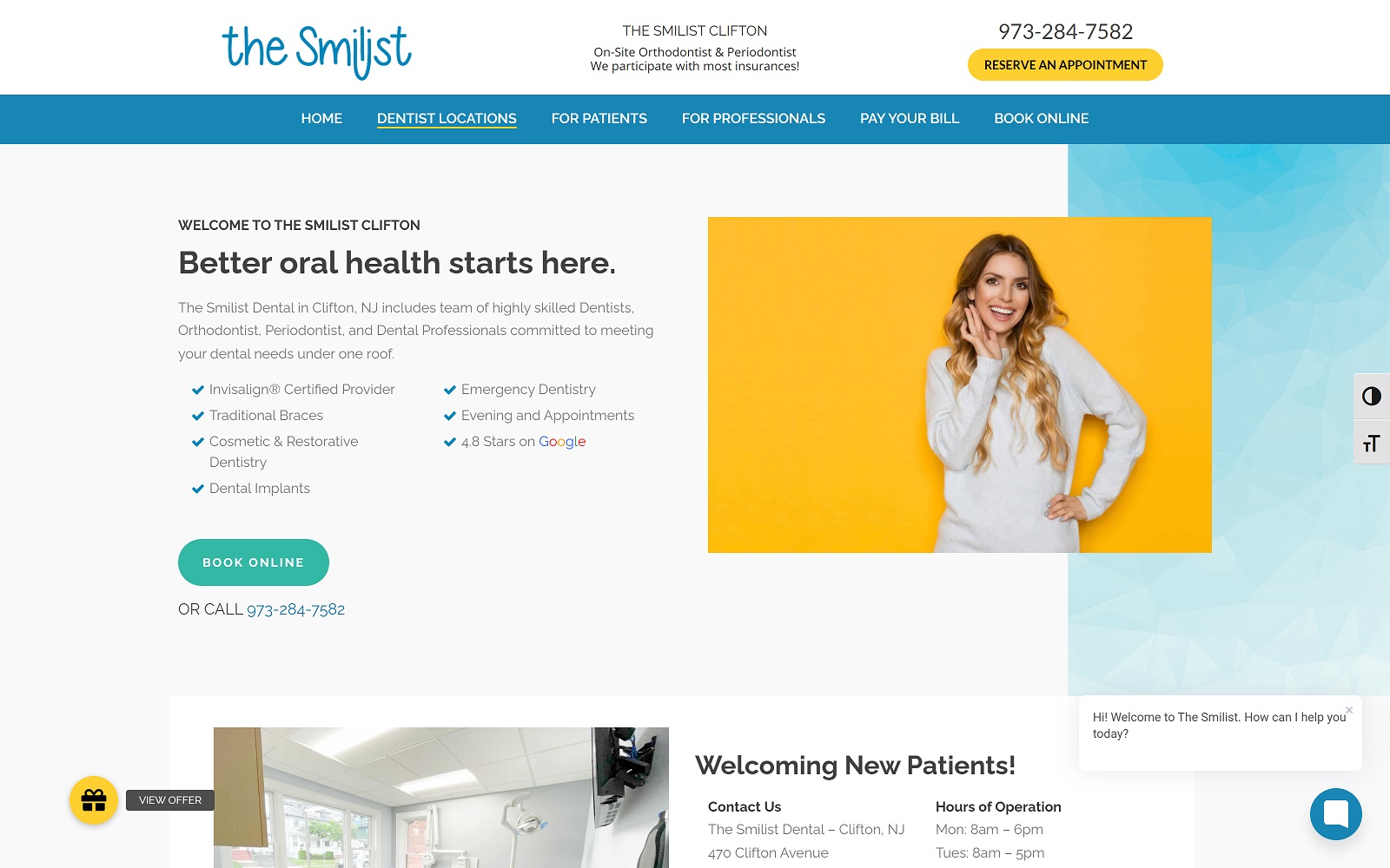 thesmilist.com_clifton-dentist screenshot