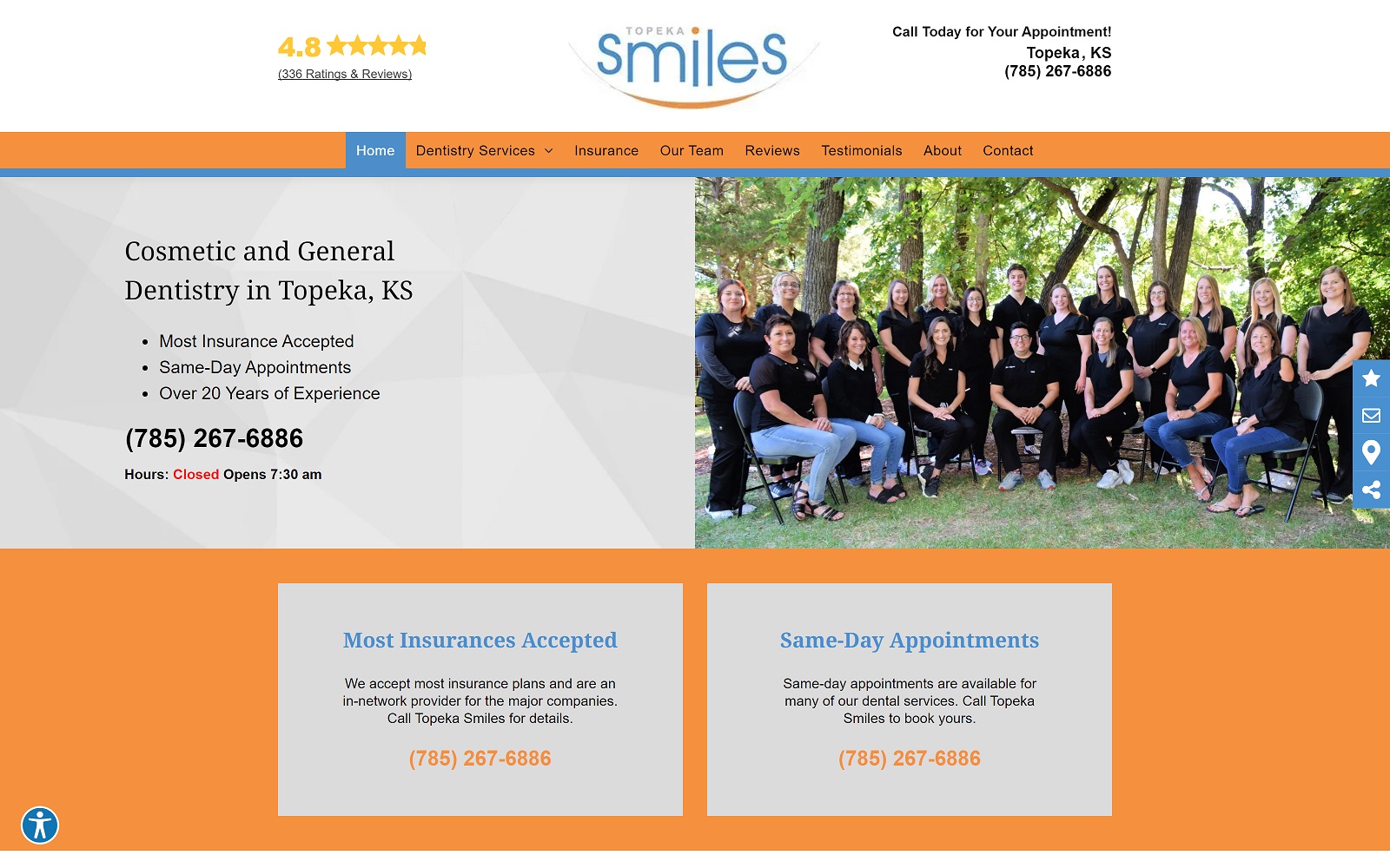 topekasmiles.com screenshot