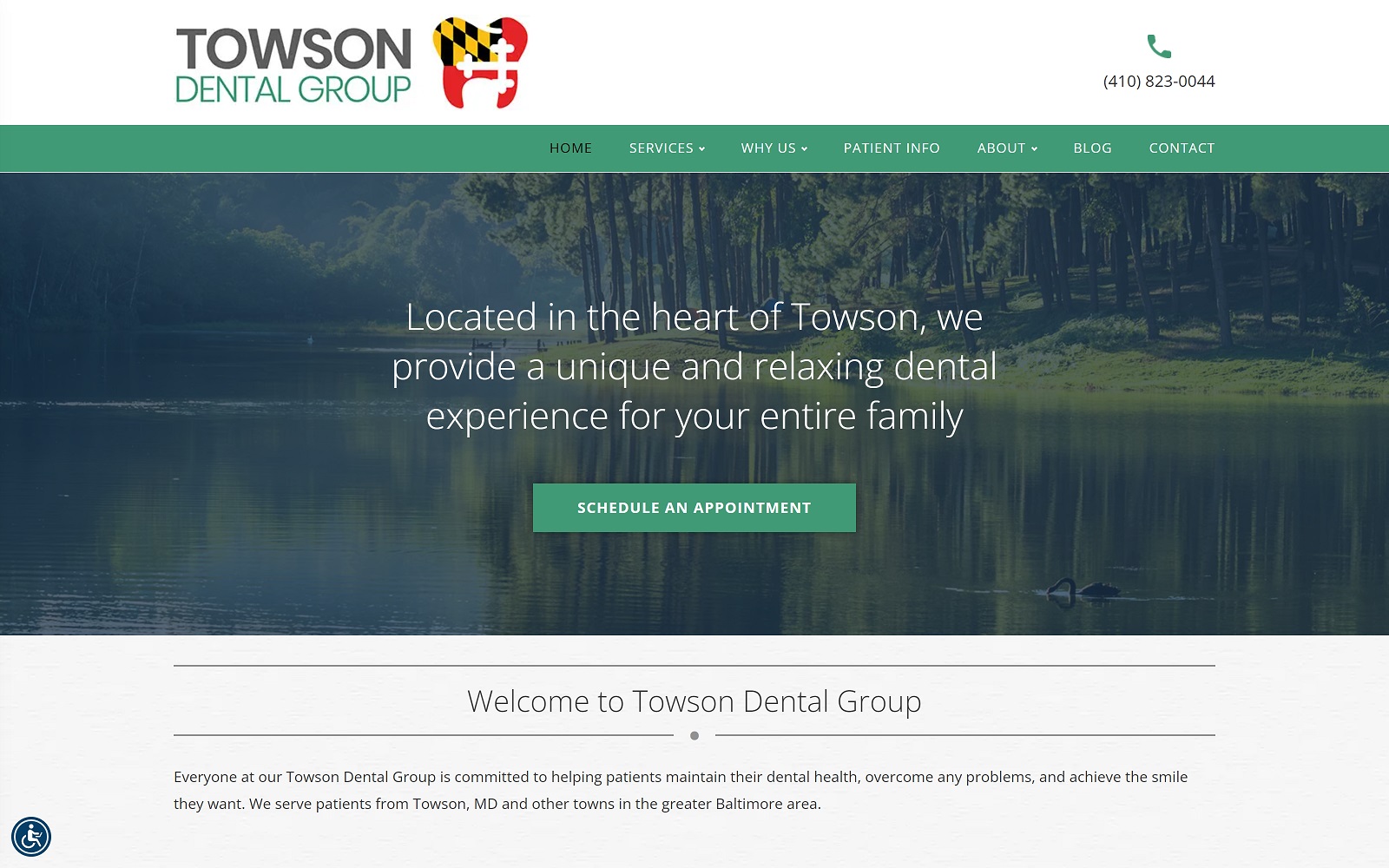 towsondentalgroupmd.com screenshot