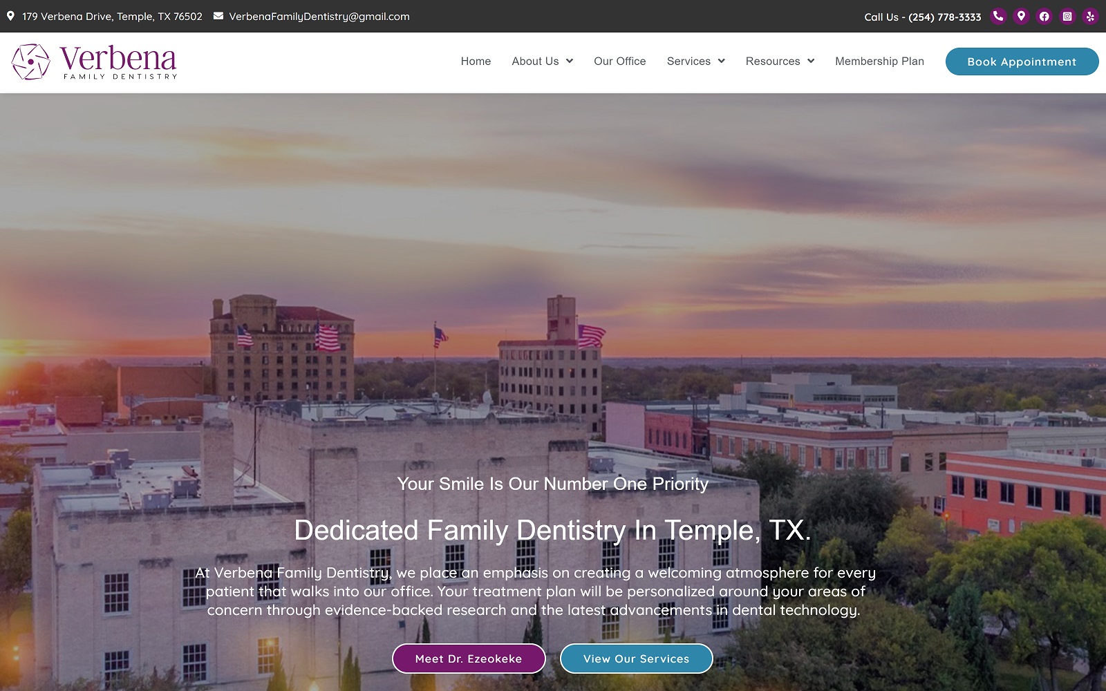 verbenafamilydentistry.com screenshot