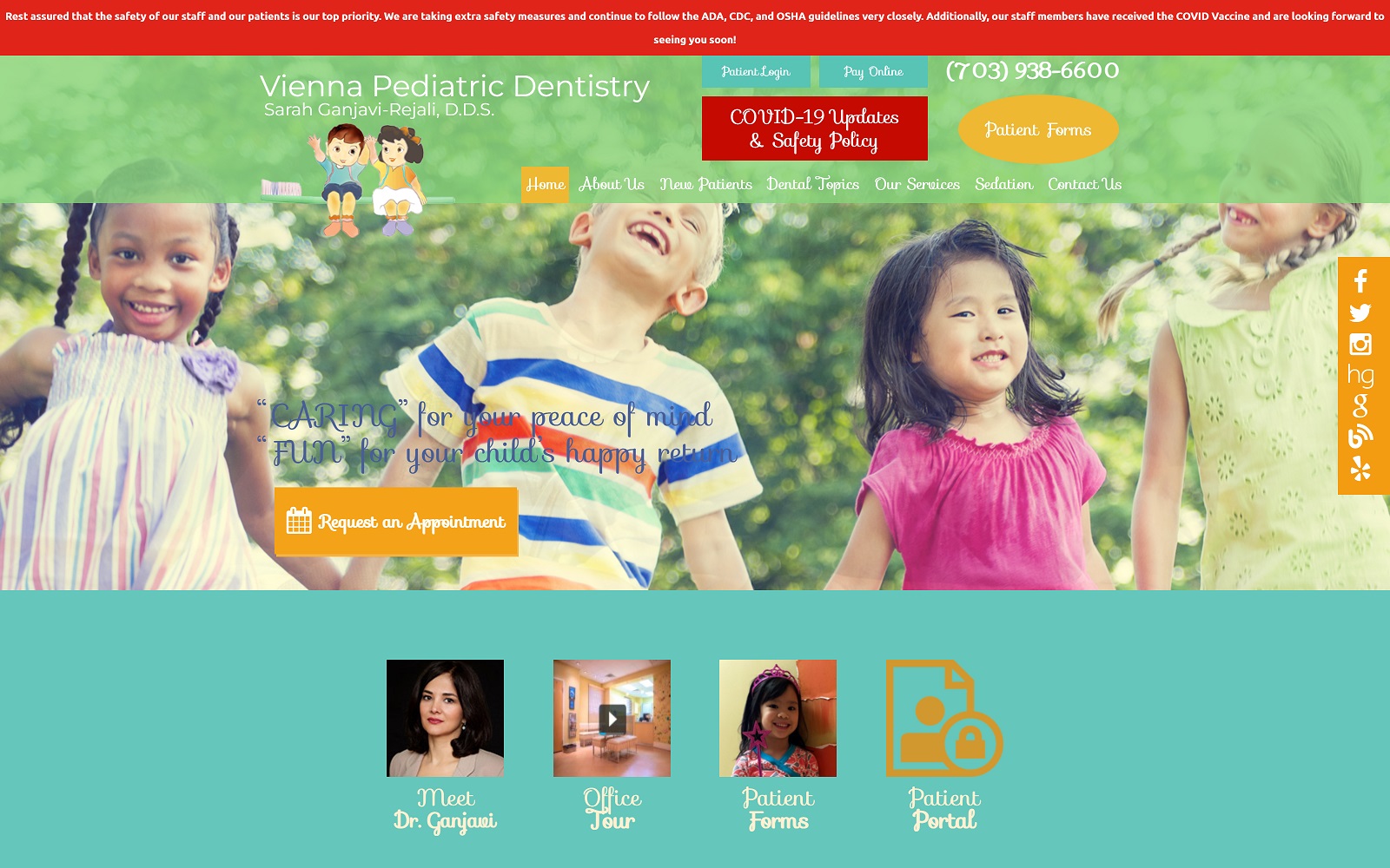 viennapediatricdentistry.com screenshot