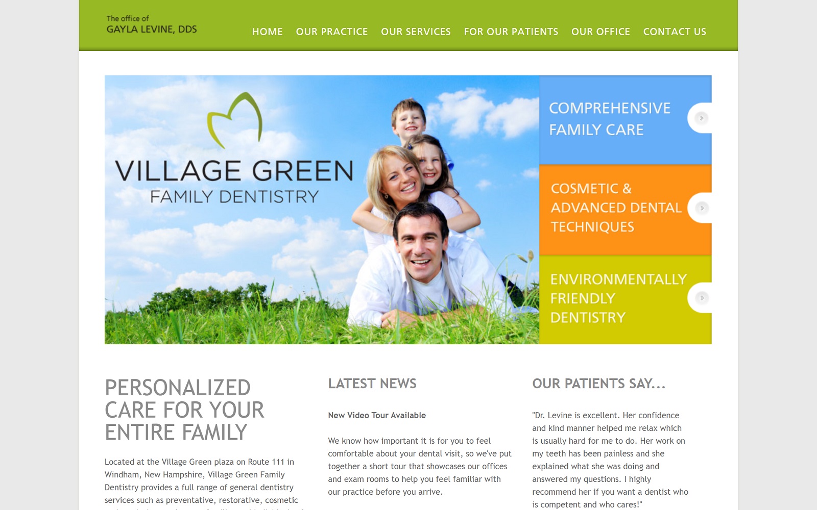 villagegreenfamilydentistry.com screenshot